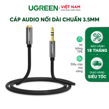 Dây AV nối dài 3.5mm mạ vàng dài 1m UGREEN AV118